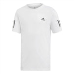 Adidas Boys Club 3 Stripe Tee White